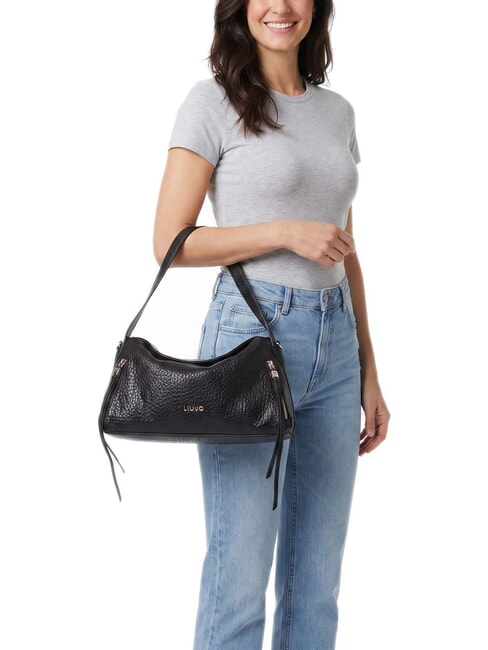 TILDE Schultertasche mit Schultergurt SCHWARZ - Damentaschen
