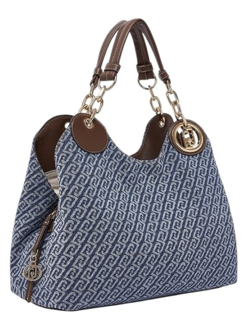 FAIZA Umh&auml;ngetasche blauer Denim - Damentaschen