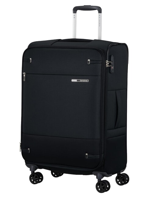 BASE BOOST Mittlerer Trolley, erweiterbar SCHWARZ - Halbharte Trolleys