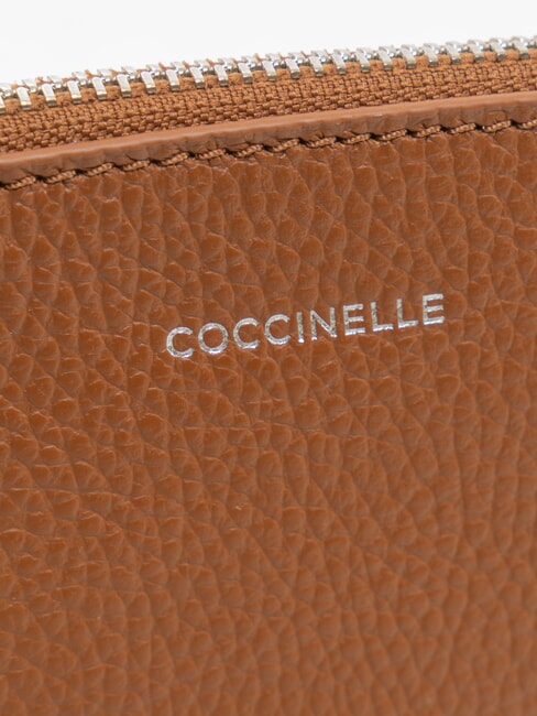 ROUNDED ENVELOPE Lederclutch Cognac - Damentaschen