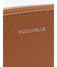 COCCINELLE ROUNDED ENVELOPE Lederclutch Cognac - Damentaschen - 4