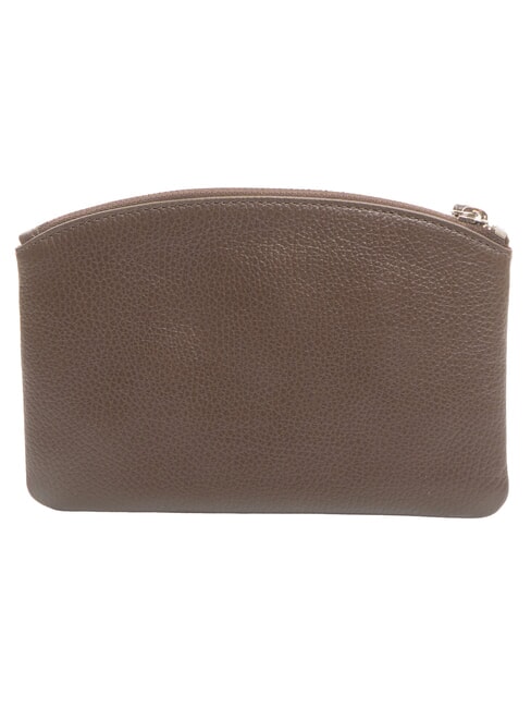 ROUNDED ENVELOPE Lederclutch Br&uuml;nette - Damentaschen