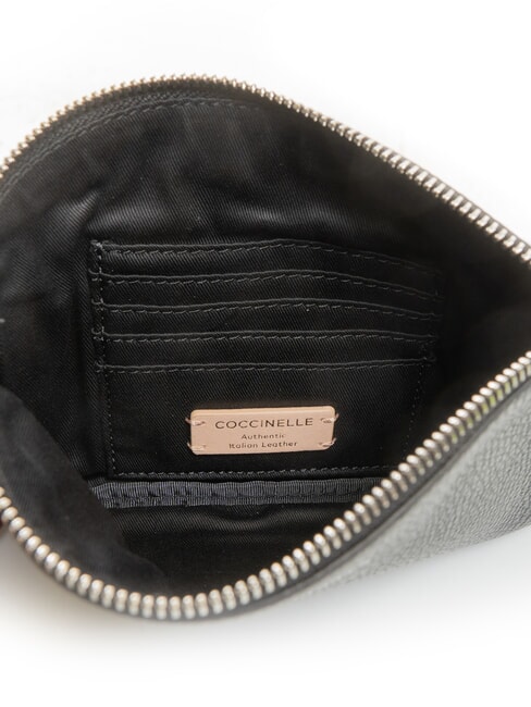 ROUNDED ENVELOPE Lederclutch Schwarz - Damentaschen