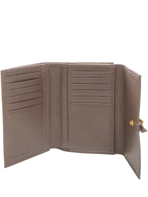CHERRY Mittelgro&szlig;e Ledergeldb&ouml;rse Br&uuml;nette - Brieftaschen Damen
