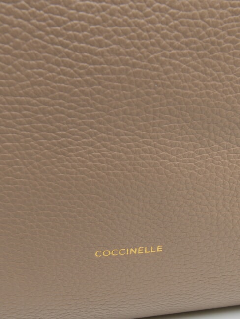 ALMADA Schultertasche, Leder warmes Taupe - Damentaschen