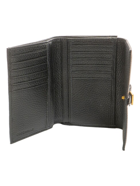 CHERRY Mittelgro&szlig;e Ledergeldb&ouml;rse Schwarz - Brieftaschen Damen