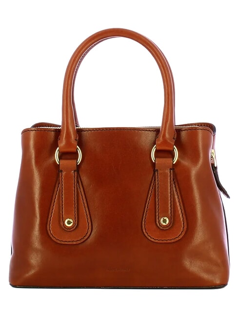 CECILIA Lederhandtasche mit Schulterriemen BRAUN - Damentaschen