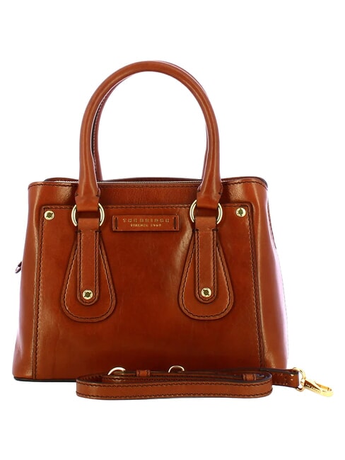 CECILIA Lederhandtasche mit Schulterriemen BRAUN - Damentaschen