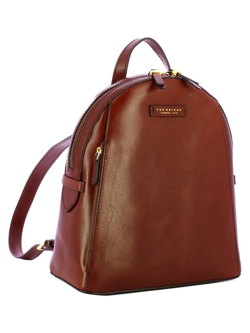 COSTANZA Lederrucksack mit Seitentasche BRAUN - Damentaschen