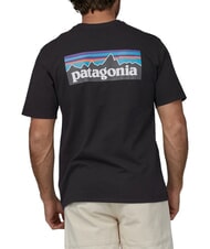 PATAGONIA P-6 LOGO Kurzarm-T-Shirt Schwarz - Herren-T-Shirts - 2