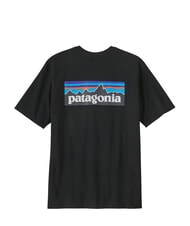 PATAGONIA P-6 LOGO Kurzarm-T-Shirt Schwarz - Herren-T-Shirts - 5
