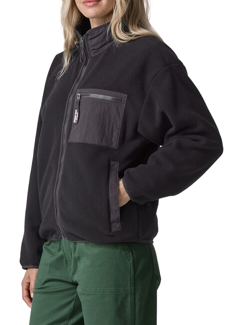 SYNCH Jacke aus recyceltem Fleece Schwarz, einfarbig - Damenjacken