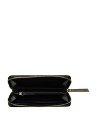BORBONESE BIRDIE Gro&szlig;es Lederportemonnaie schwarz / naturop - Brieftaschen Damen - 2
