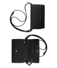 BORBONESE BIRDIE Ledergeldb&ouml;rse mit Schulterriemen schwarz / naturop - Brieftaschen Damen - 3