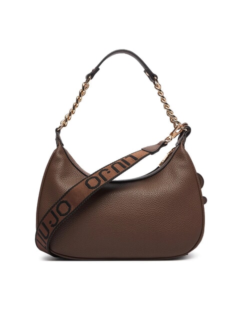 RIDHI Schultertasche mit Schultergurt dunkler Mokka - Damentaschen