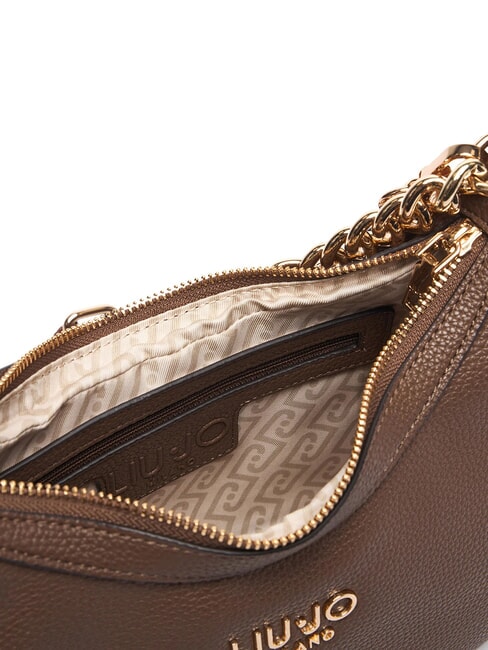 RIDHI Schultertasche mit Schultergurt dunkler Mokka - Damentaschen