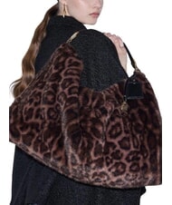 LIUJO FOULARD Umh&auml;ngetasche nat&uuml;rlicher Fleck. - Damentaschen - 2