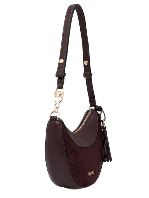 CIRRY Schultertasche im Hobo-Stil rote Aubergine - Damentaschen