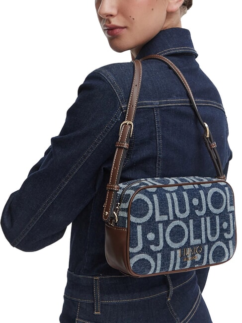 EVRIM Mini-Schultertasche blauer Denim - Damentaschen