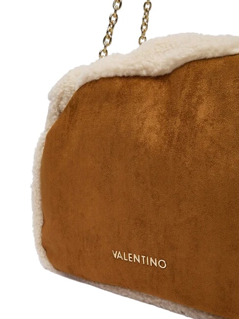 MAX Schultertasche mit Kette Leder/Ecru - Damentaschen
