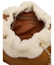 MARIO VALENTINO MAX Schultertasche mit Kette Leder/Ecru - Damentaschen - 5