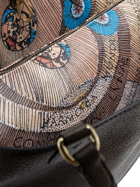 PLANETARIUM Schultertasche mit Clutch Wildgr&uuml;n/Milit&auml;rgr&uuml;n - Damentaschen