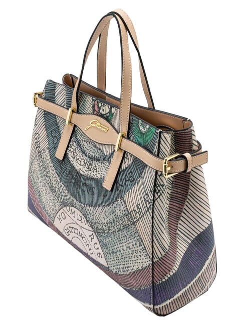 PLANETARIUM Handtasche mit Schulterriemen und Clutch Aquarell/Beige - Damentaschen