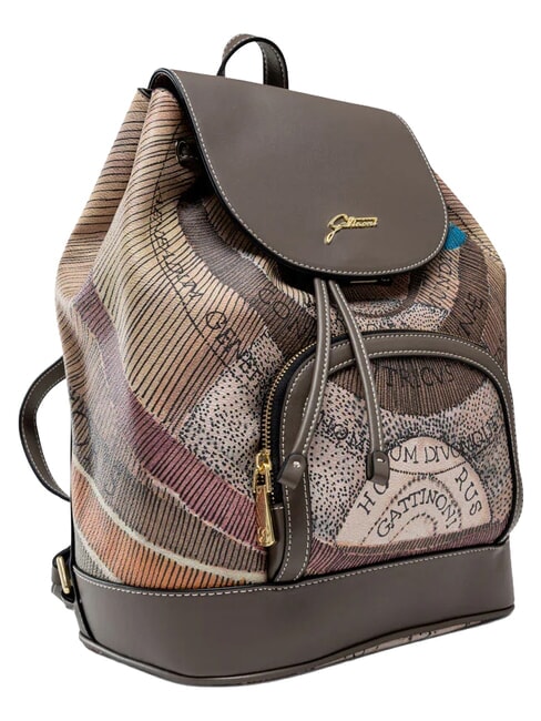 PLANETARIUM Rucksack Wilde Aquarellfarbe/ Dunkeltaupe - Damentaschen