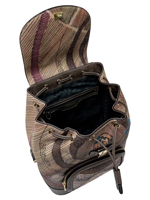 PLANETARIUM Rucksack Wilde Aquarellfarbe/ Dunkeltaupe - Damentaschen