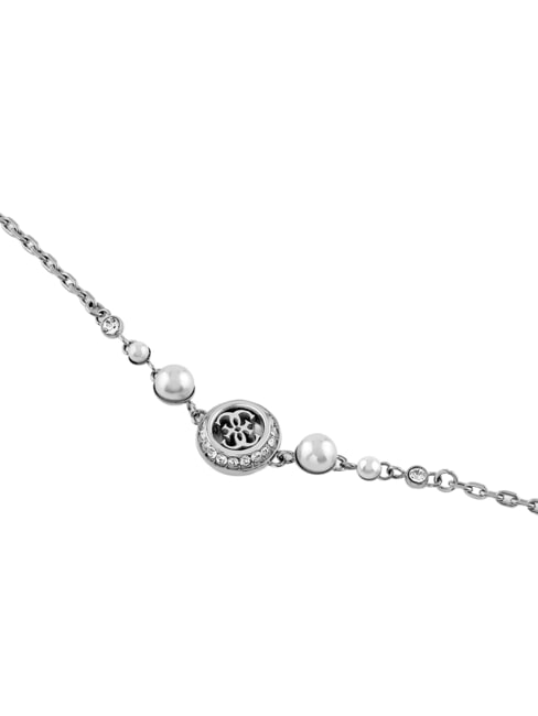 TINY PEARLY Halskette mit zentralem Anh&auml;nger mit G-Logo SILBER - Halsketten