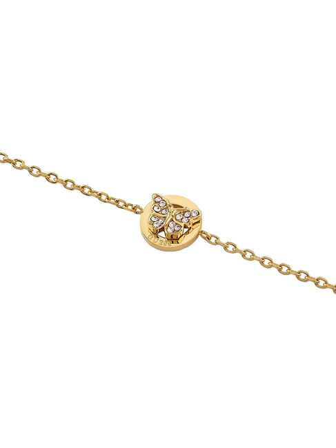 BORBOLETA Schmetterlings-Charm-Armband gelbes Gold - Armb&auml;nder