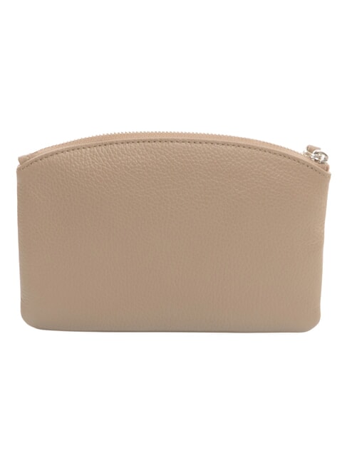 ROUNDED ENVELOPE Lederclutch warmes Taupe - Damentaschen