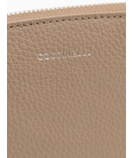 COCCINELLE ROUNDED ENVELOPE Lederclutch warmes Taupe - Damentaschen - 4
