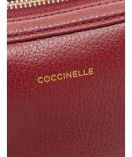COCCINELLE ALPHA Kleine Schultertasche aus Leder Johannisbeere - Damentaschen - 4
