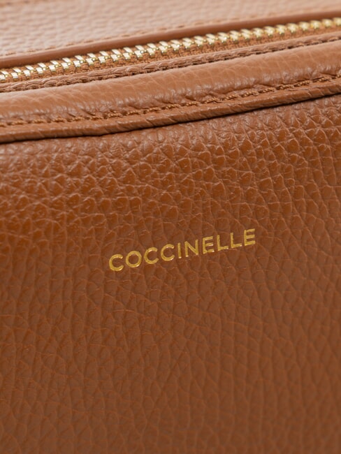 ALPHA Kleine Schultertasche aus Leder Cognac - Damentaschen