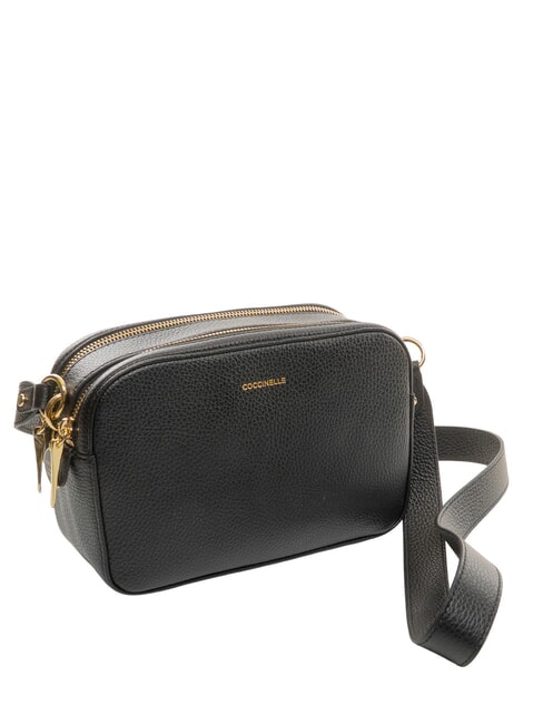ALPHA Kleine Schultertasche aus Leder Schwarz - Damentaschen