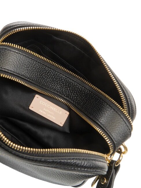 ALPHA Kleine Schultertasche aus Leder Schwarz - Damentaschen