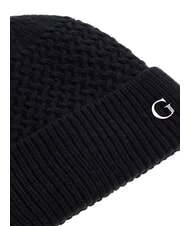 GUESS KNITTED Kappe mit Umschlag und Logo an der Seite SCHWARZ - M&uuml;tzen/H&uuml;te - 3