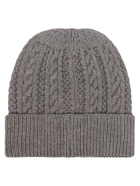 FRANCES KNITTED Strickm&uuml;tze mit B&uuml;ndchen grau - M&uuml;tzen/H&uuml;te