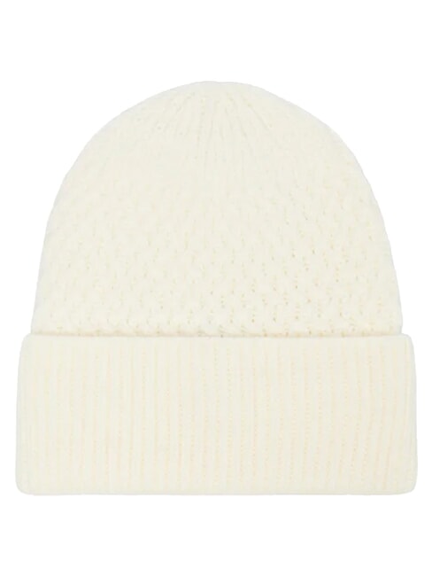 KNITTED Kappe mit Umschlag und Logo an der Seite NICHT-GERADE WEISS - M&uuml;tzen/H&uuml;te