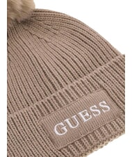 GUESS AMORETTE KNITTED Hut mit Bommeln Taupe - M&uuml;tzen/H&uuml;te - 3