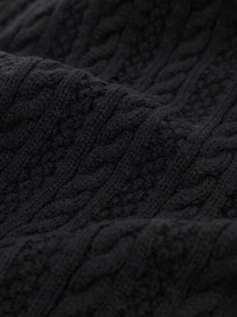 FRANCES KNITTED Schal mit Flechtmuster SCHWARZ - Schals