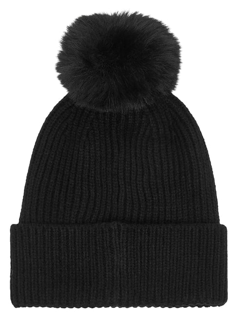 AMORETTE KNITTED Hut mit Bommeln SCHWARZ - M&uuml;tzen/H&uuml;te
