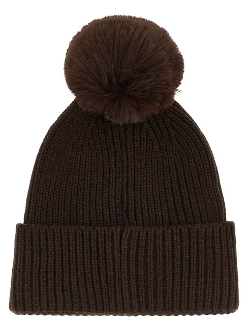 AMORETTE KNITTED Hut mit Bommeln bitter braun - M&uuml;tzen/H&uuml;te