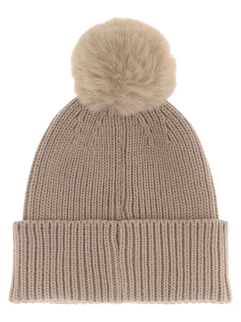 AMORETTE KNITTED Hut mit Bommeln Taupe - M&uuml;tzen/H&uuml;te