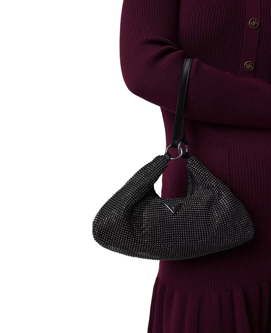 JEWELS Schultertasche, doppelt tragbar SCHWARZ - Damentaschen