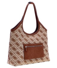 GUESS SAMANTHA Umh&auml;ngetasche Latte-Logo / braun - Damentaschen - 2