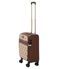 GUESS SAMANTHA 18 Handgep&auml;ckwagen Latte-Logo / braun - Handgep&auml;ck - 3