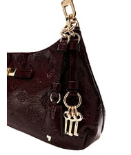 GUESS CARMELLA Umh&auml;ngetasche burgunderrotes Logo - Damentaschen - 3