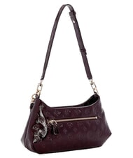 GUESS CARMELLA Handtasche mit Schulterriemen burgunderrotes Logo - Damentaschen - 2